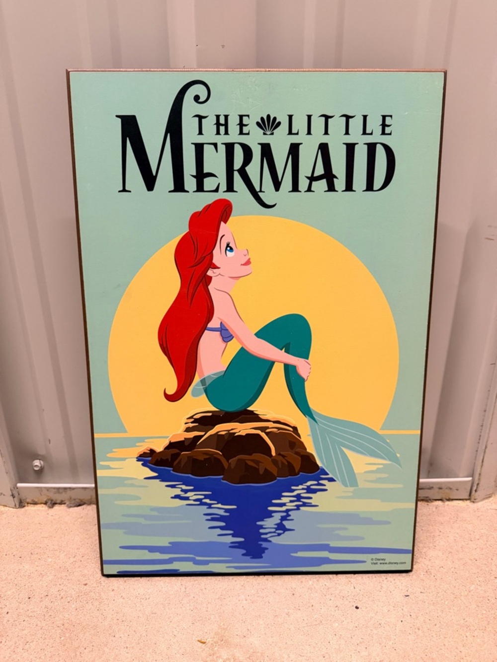 13x9 Disney’s Little Mermaid Wooden Movie Plaque